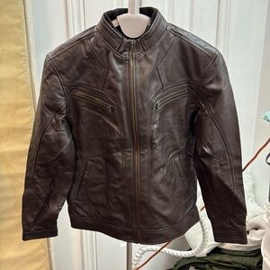 Mens genuine leather jacket - Large - Brand new, no tags